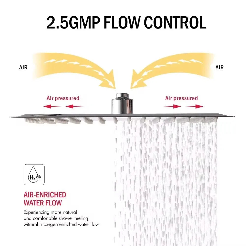Shower Head | Ceiling Mounted | Stainless Steel | 8in 10in 12in