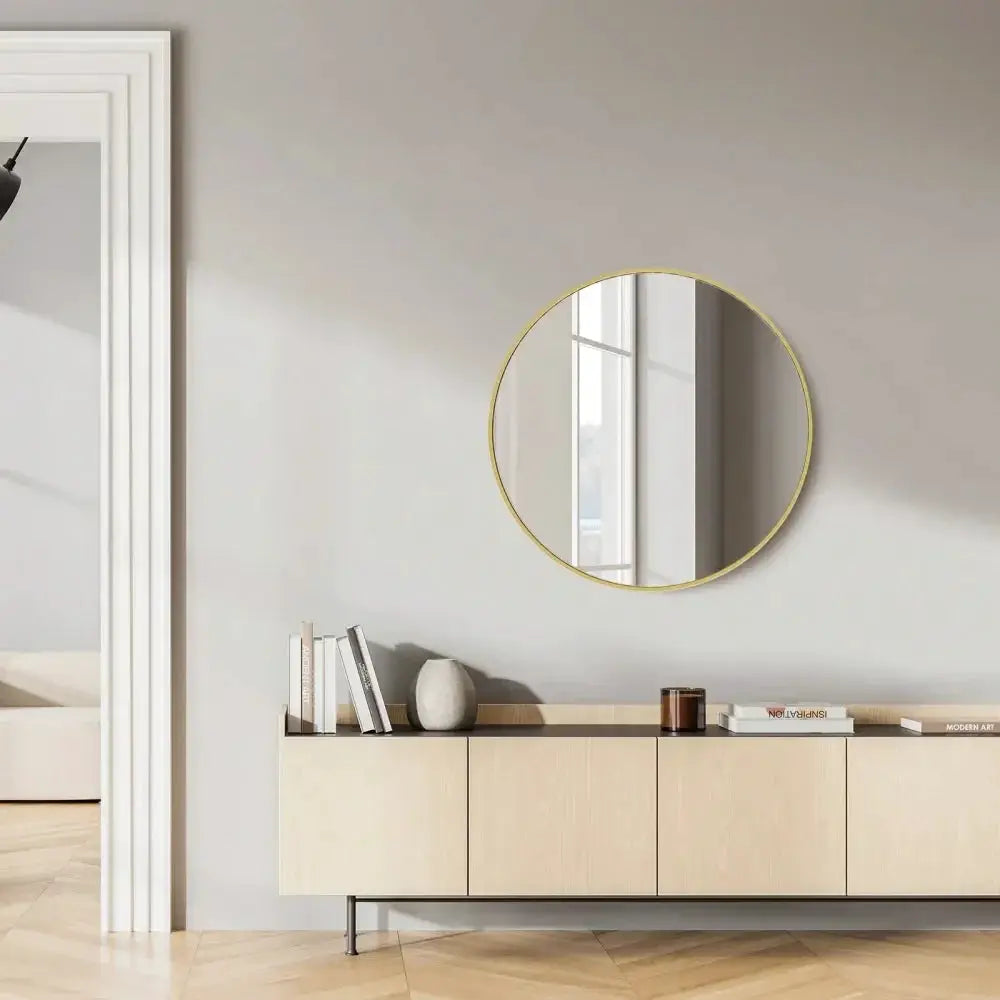 Sweetcrispy 2 Sizes Round Wall Mirror, Bathroom Mirrors For Over Sink, Circle Mirror For Bathroom, Entryway, Bedroom, Vanity Hom from PriceLows™