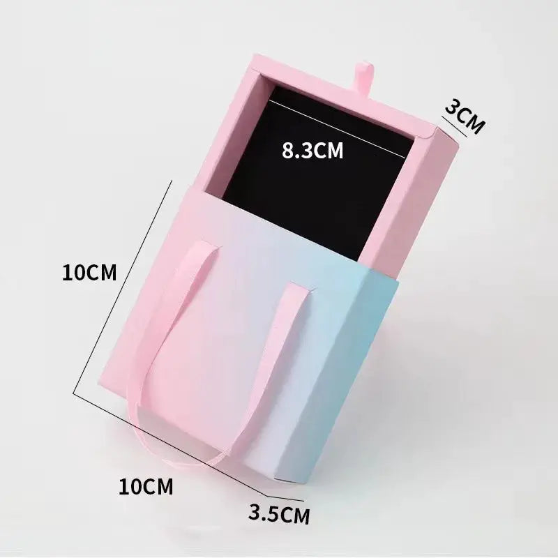Paper Pull-Out Drawer Jewelry Box Handheld Jewelry Packaging Box Wearing Armor Ring Earring Necklace Storage Gift Box from PriceLows™