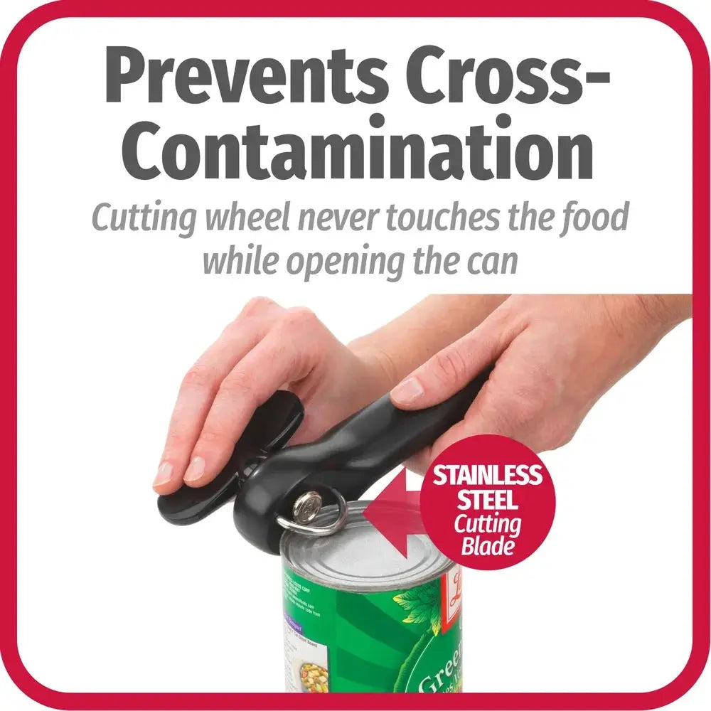 Safe-Cut Manual Can Opener Smooth Edge Design Easy Use Eliminates Cross-Contamination Bottle Opener Compact Kitchen Tool Easy from PriceLows™