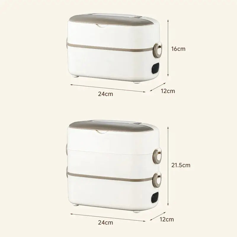 Upgraded 2.4L Double-layer Portable Electric Heating Lunch Box Household Multi-functional Rice Cooker Steamer Small Lunch Box from PriceLows™