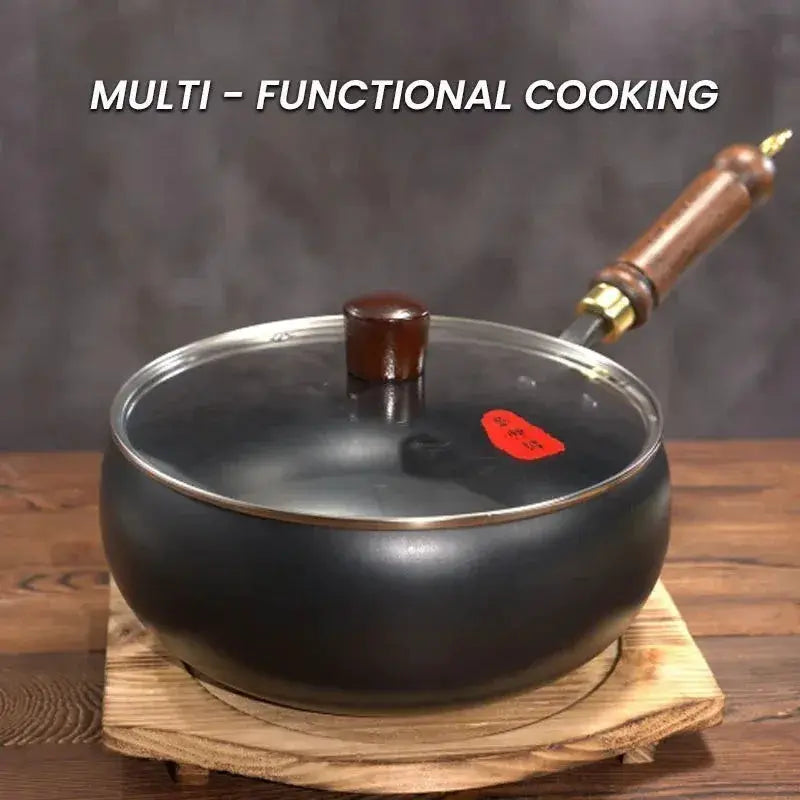 Cast Iron Skillet | 26 Cm Diameter | Induction Compatible | Glass Lid
