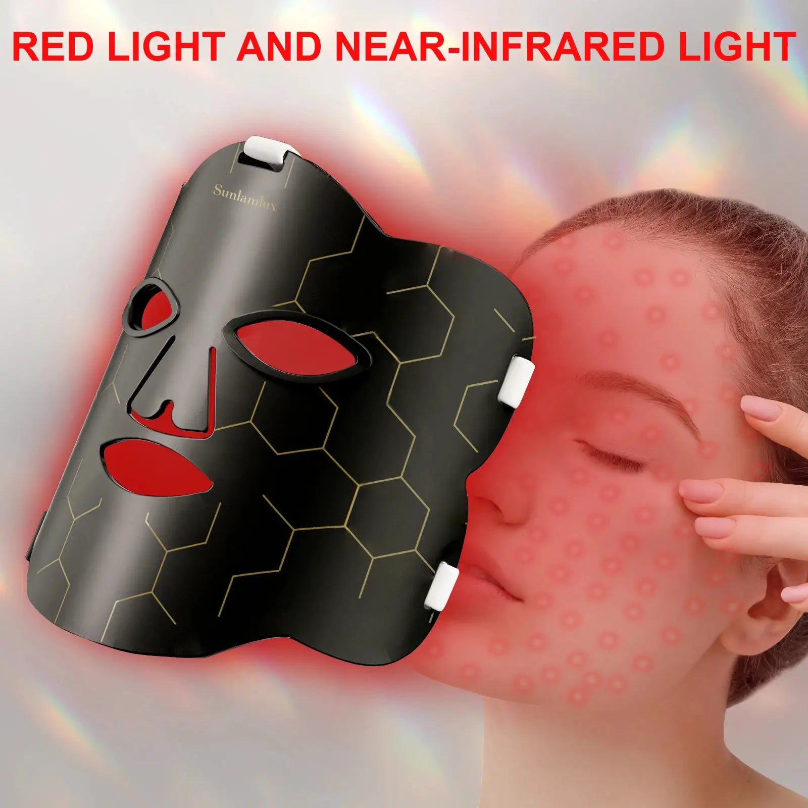 Advanced LED Facial Mask with Neck Care - 7 Color Photon Therapy for Anti-Aging & Acne, Wireless & Rechargeable from PriceLows™