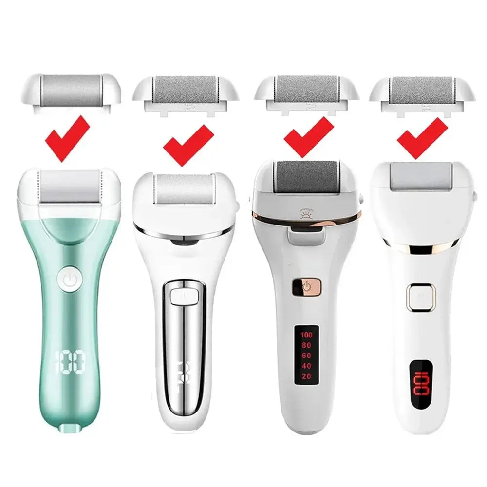 Black Foot Care Tool Heads, Hard Skin Remover, Refill Rollers for Cracked Heels Calluses and Dead Skin Removal, 6 Pcs from PriceLows™