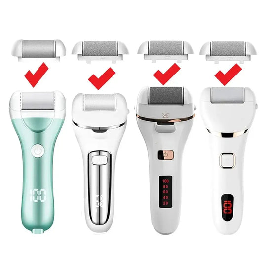 Black Foot Care Tool Heads, Hard Skin Remover, Refill Rollers for Cracked Heels Calluses and Dead Skin Removal, 6 Pcs from PriceLows™