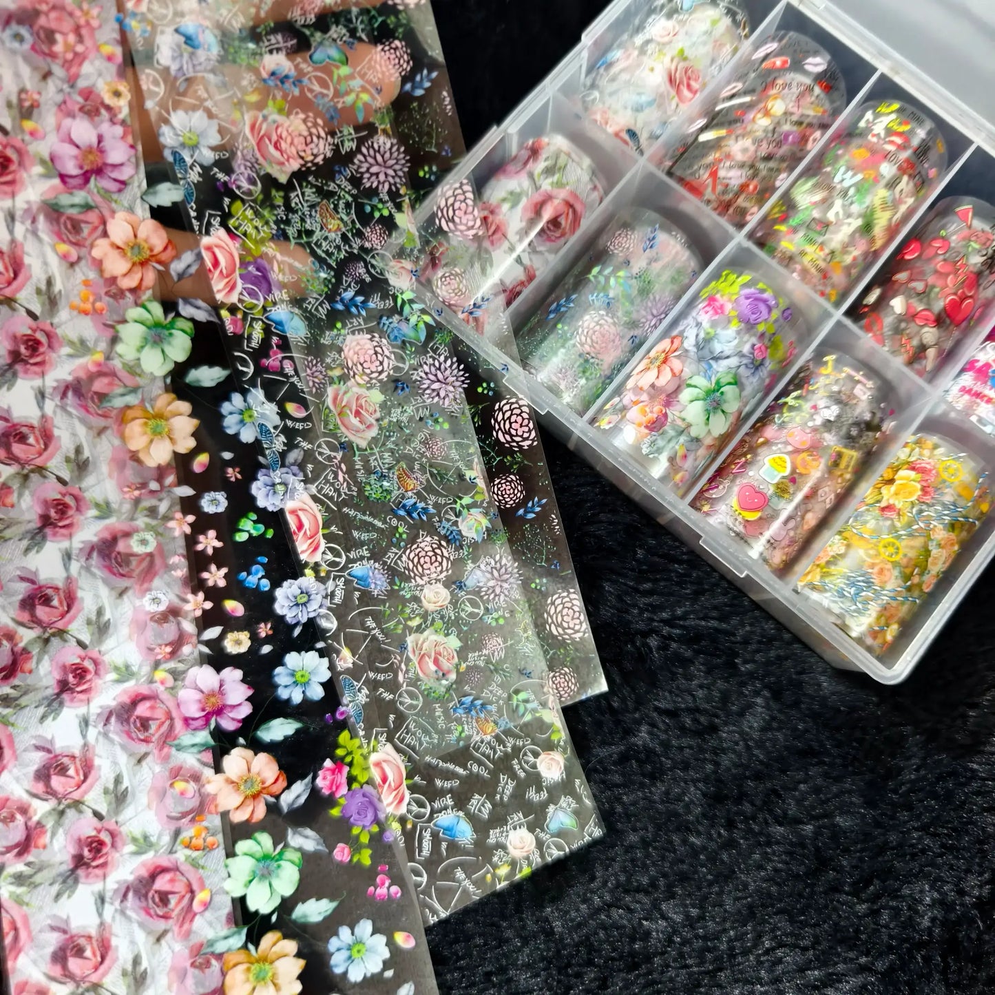 10Rolls Halloween Flower Plaid Angel Marble Bow Nail Foils Transfer Paper Nail Art Stickers Decal Nails Decoration from PriceLows™