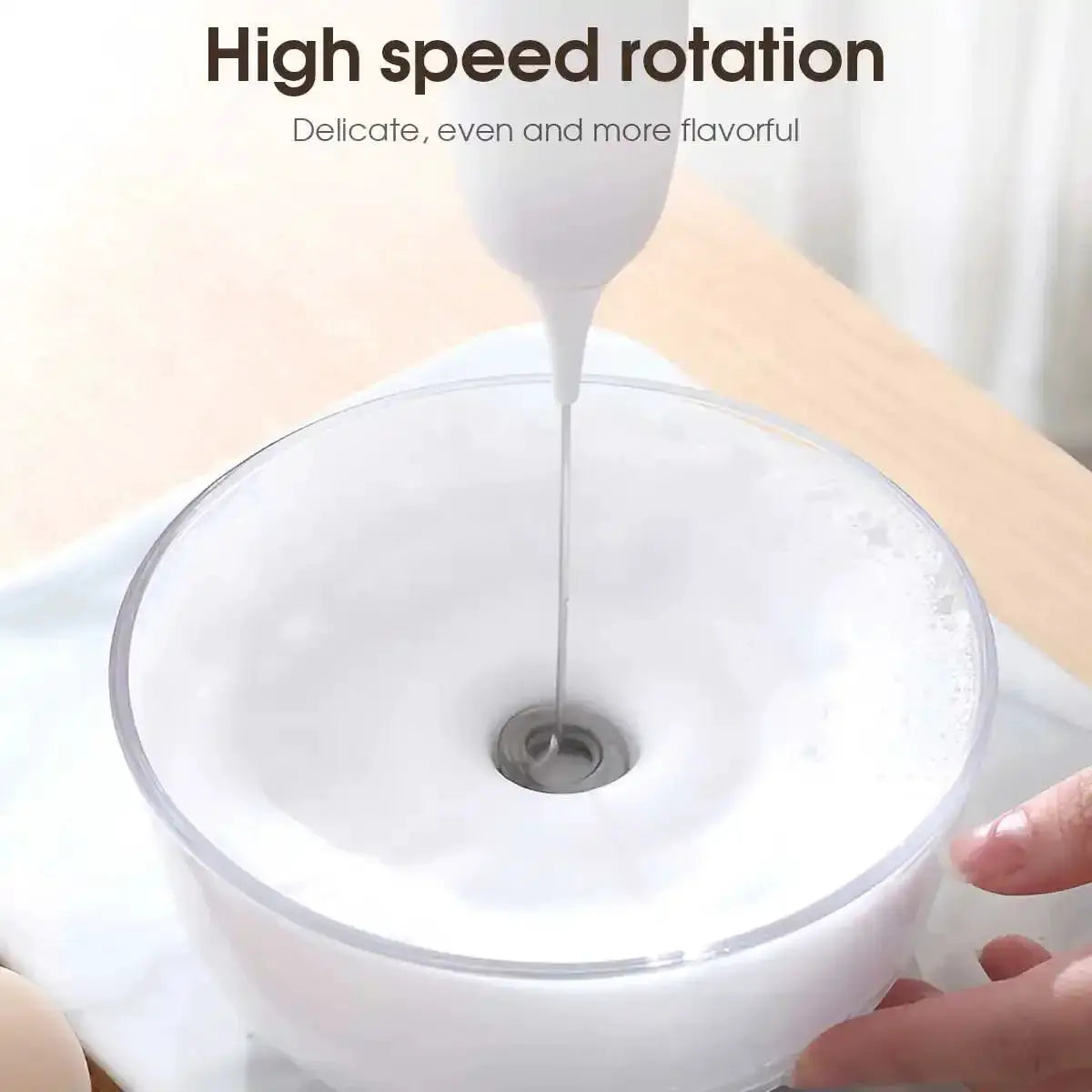 Handheld Milk Frother | Stainless Steel | Rechargeable | Single Pack