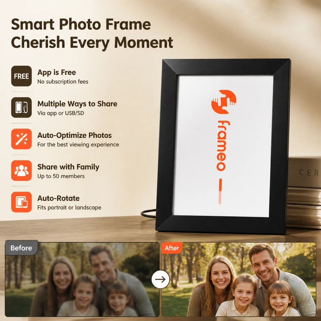 WiFi Digital Photo Frame | 10.1 Inch IPS Display | 1280x800 | Wall Mount