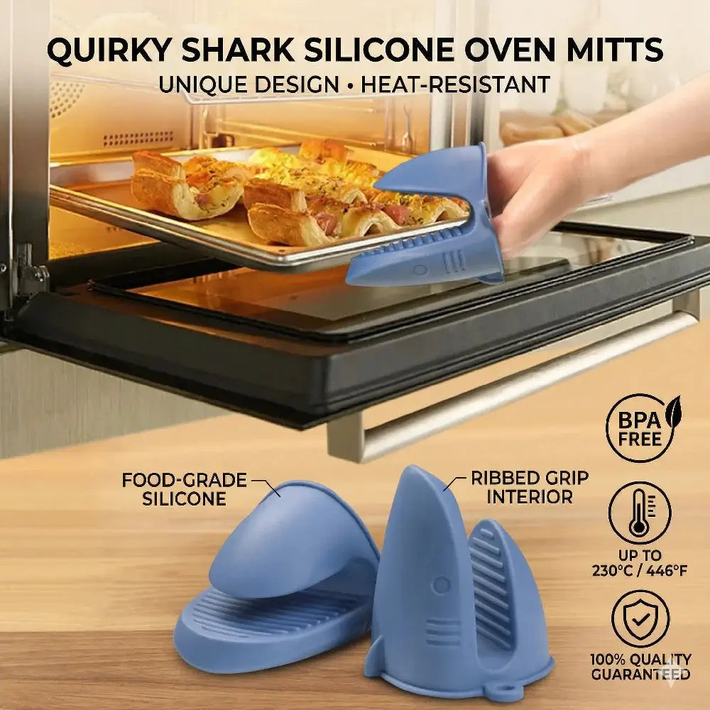Silicone Oven Mitts | Heat Resistant | Two Piece Set | One Size
