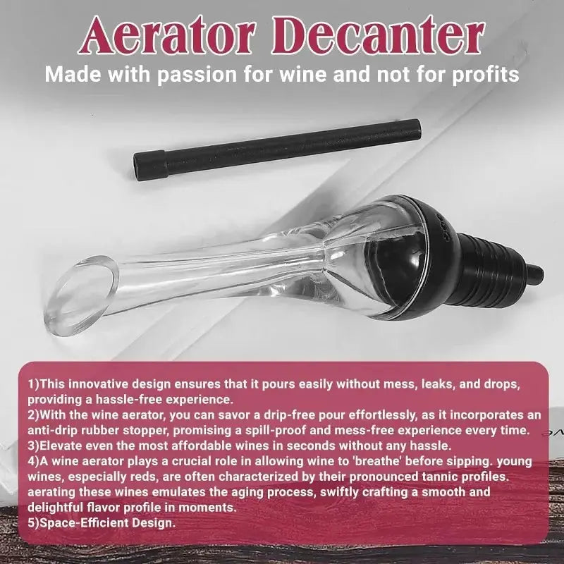 Wine Aerator Pourer Spout Premium Wine Decanter Professional Wine Pourer Wine Accessories Gifts for Wine Lovers from PriceLows™