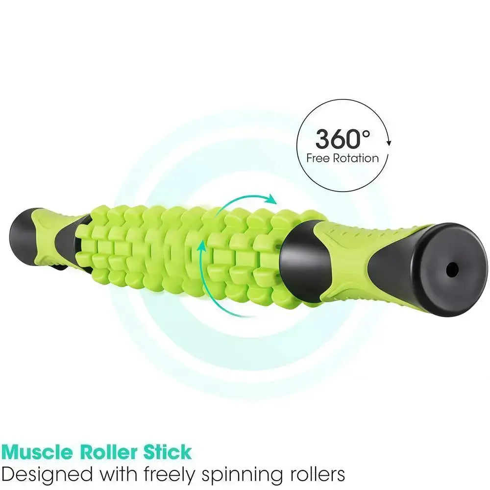 Muscle Roller Massage Stick | Rubber Body Massager | Soreness Relief