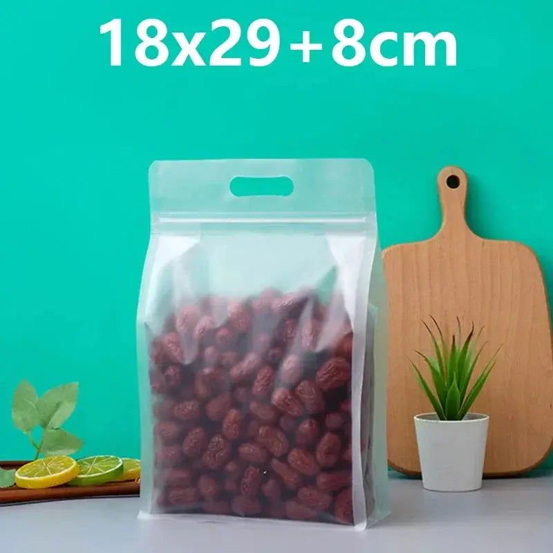 Zip Lock Bags | Capacity 150ml | Stand Up Pouches With Handle | 50 Pcs
