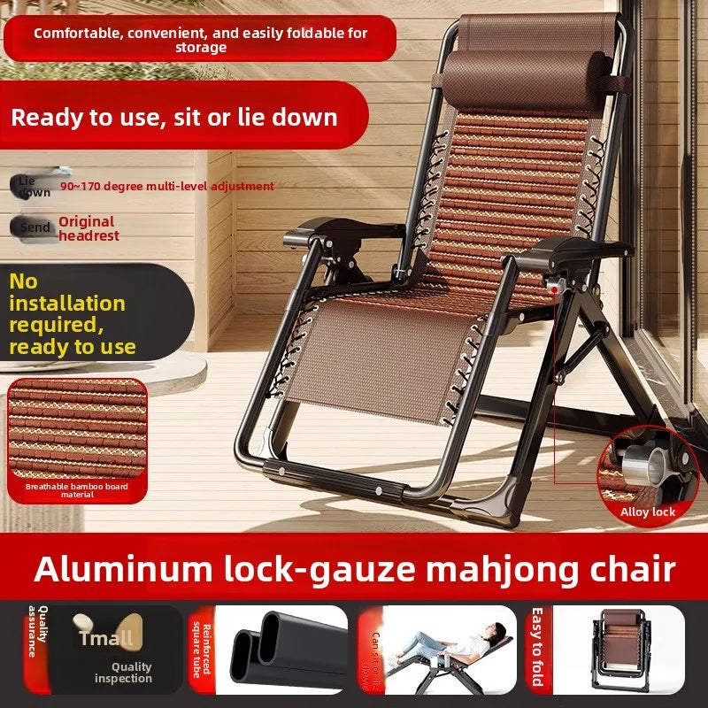 Lounge Chair Folding | Stainless Steel Frame | Recliner | One Size