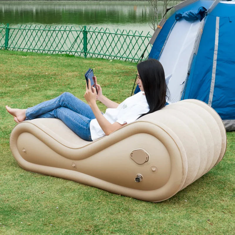 Inflatable Lounge Chair | 200kg Load Bearing | Outdoor Portable | Garden Sofa