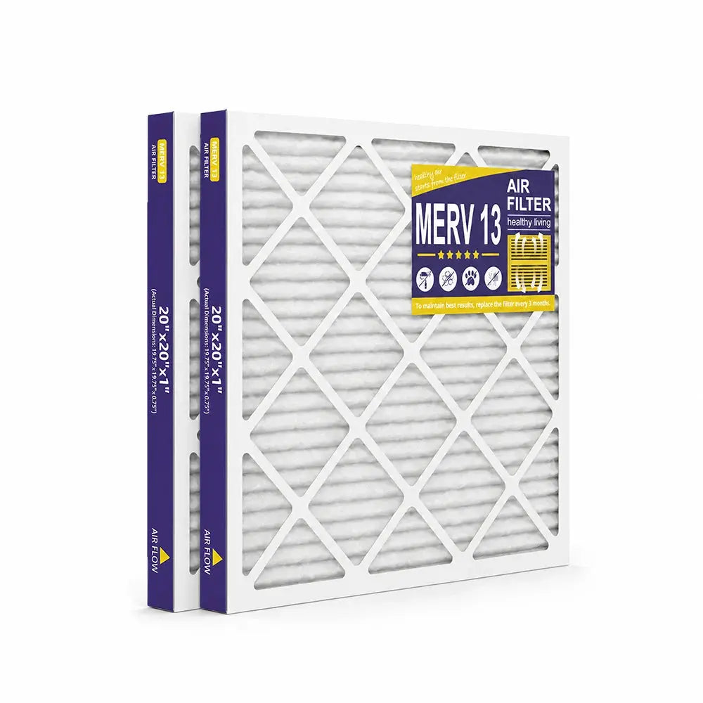 20x20x1 AC Furnace Filter MERV 13, Allergy Relief, 3-Month Pleated Air Filter, 4-Pack (Actual 19.75x19.75x0.75) from PriceLows™