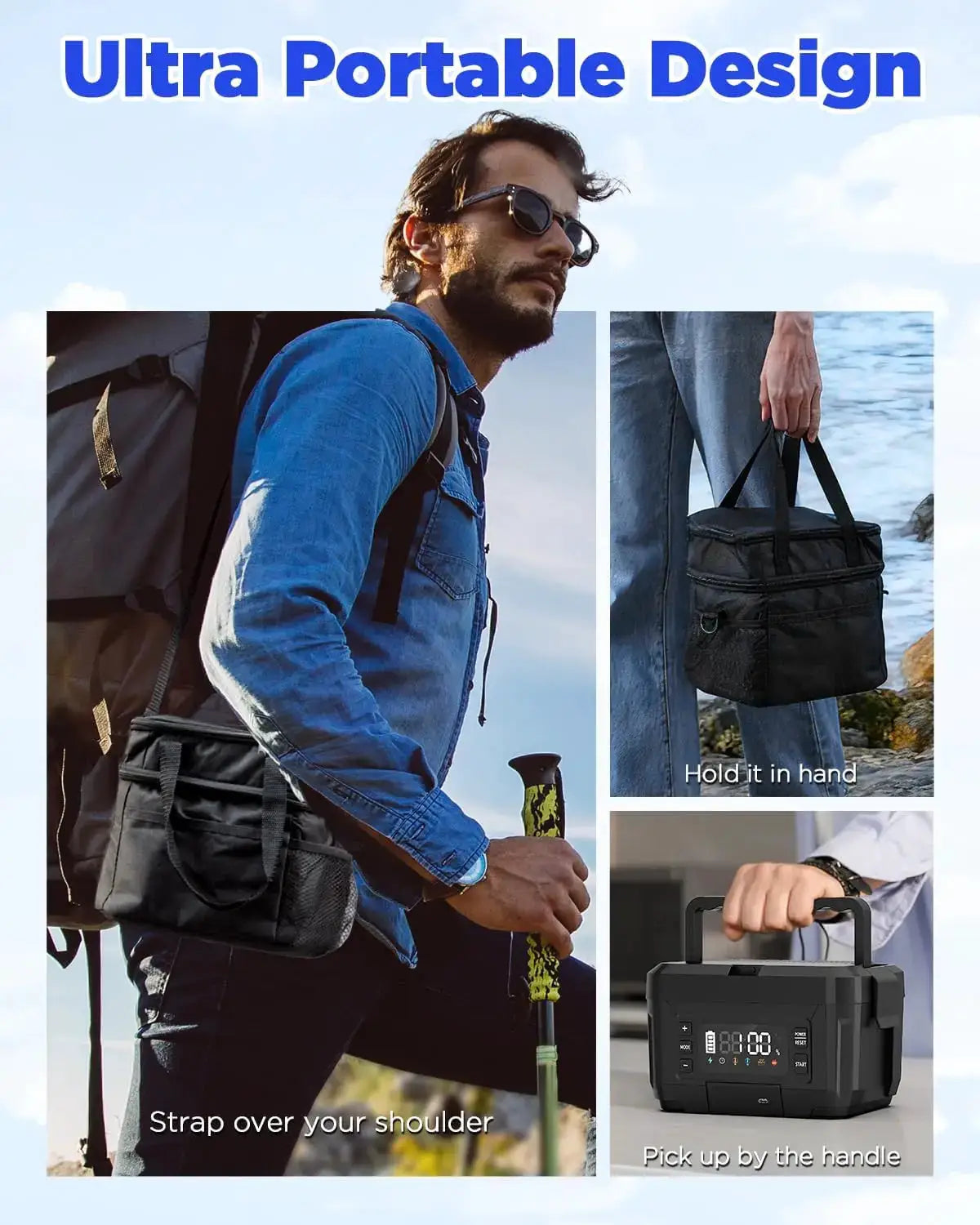 1.2L Self-Heating Lunch Box with 20000mAh Battery, Cordless Portable Food Warmer for Work Travel Office from PriceLows™