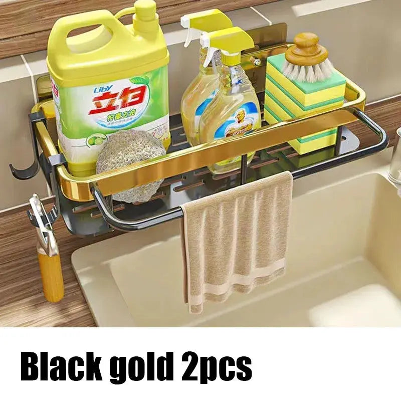 Non perforated kitchen storage rack cloth drain rack, sink dishwashing cloth sponge storage basket bathroom storage rack from PriceLows™