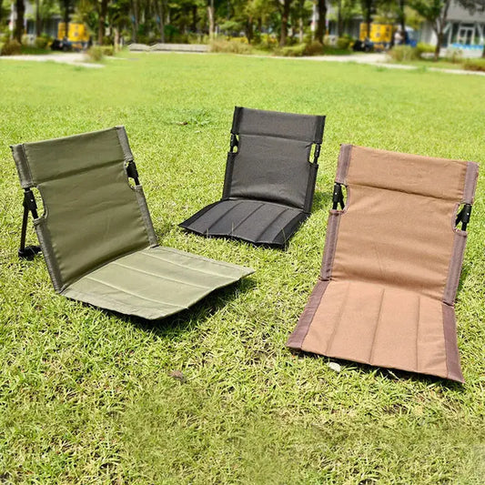 Folding Beach Chair | Metal Frame | Backrest Cushion | Outdoor Foldable from PriceLows™