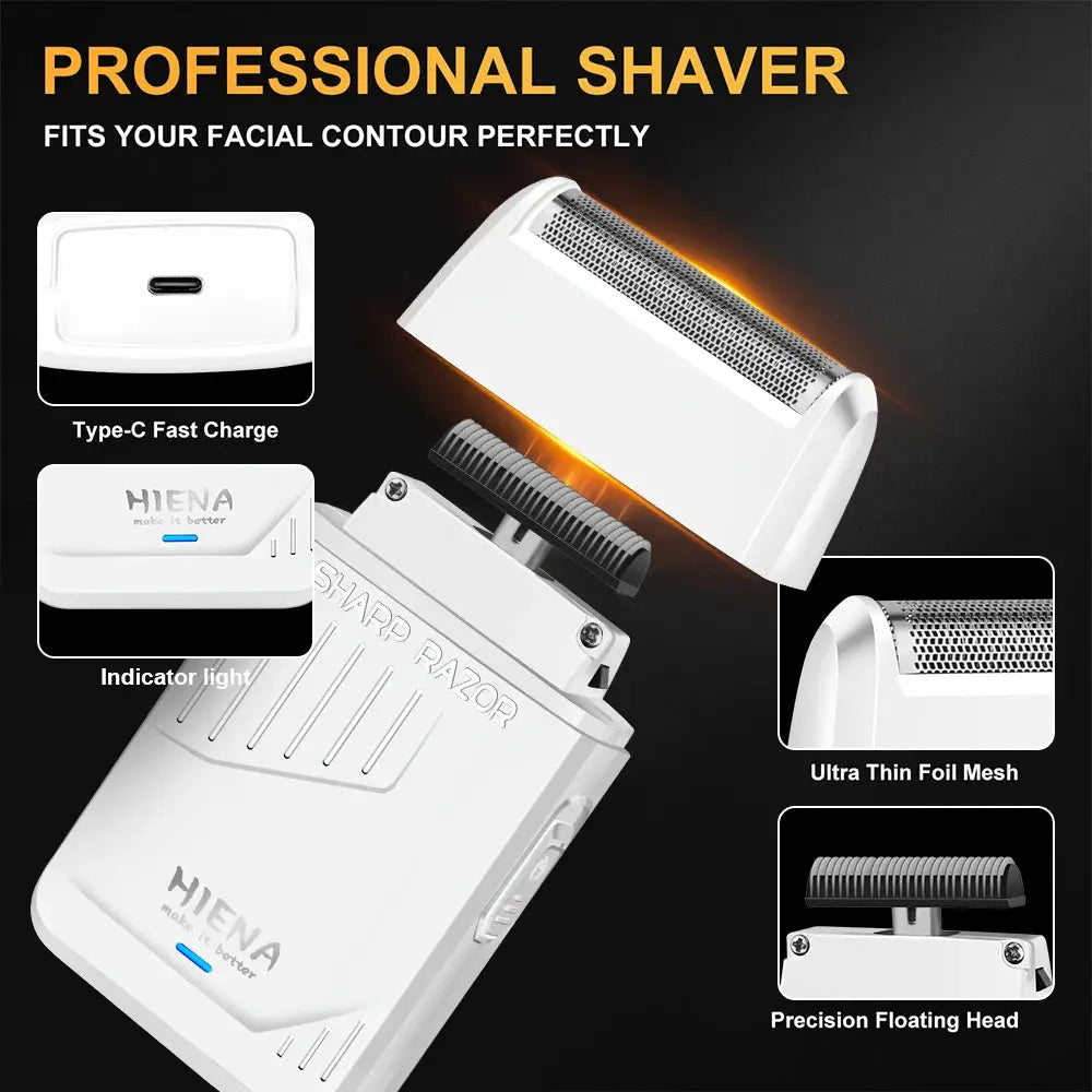 Hair Clippers Kit | Rechargeable Battery | Stainless Steel Blades | 4 Piece Set
