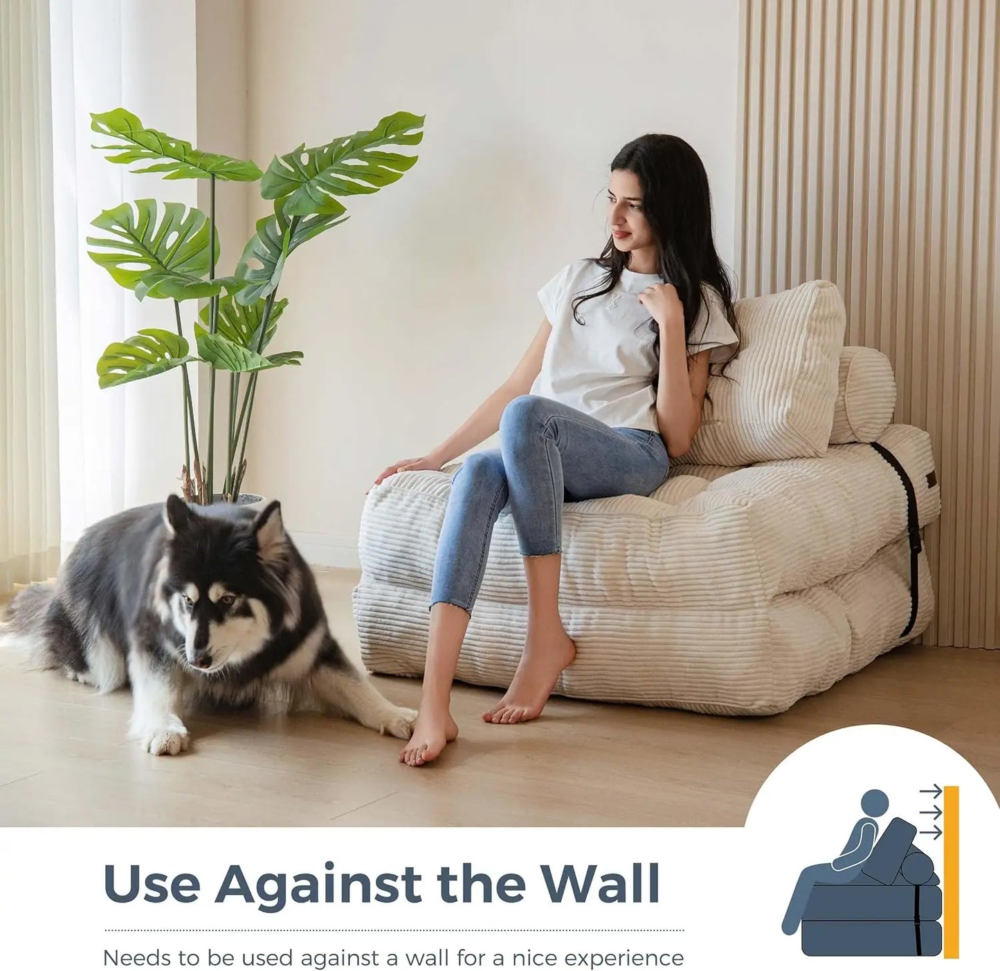Folding Sofa Bed | Convertible Sleeper Chair | Foldable Mattress | Single Size