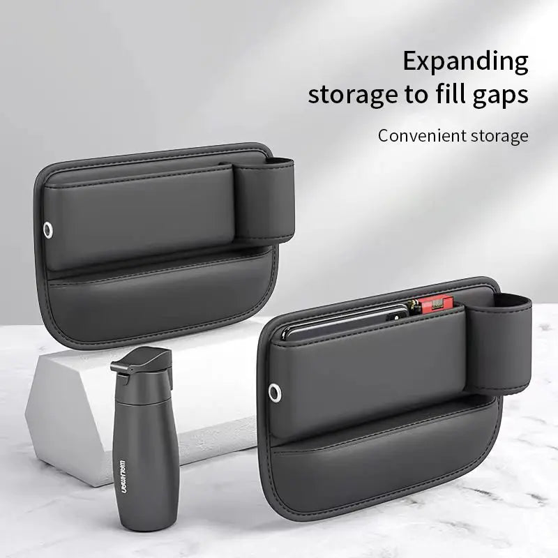 PU Leather Car Seat Gap Bag Case Storage Bag For Auto Console Side Seat Plug Filler Organizer Car Crevice Stowing Tidying Pocket from PriceLows™