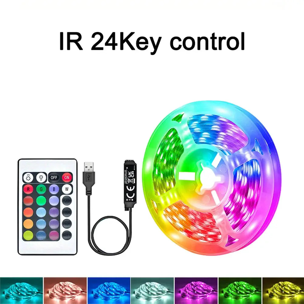1-40m LED Strip Lights for Room Decoration, APP + 44-Key Remote Music Sync, 5V USB RGB Flexible Tape for TV Backlight from PriceLows™