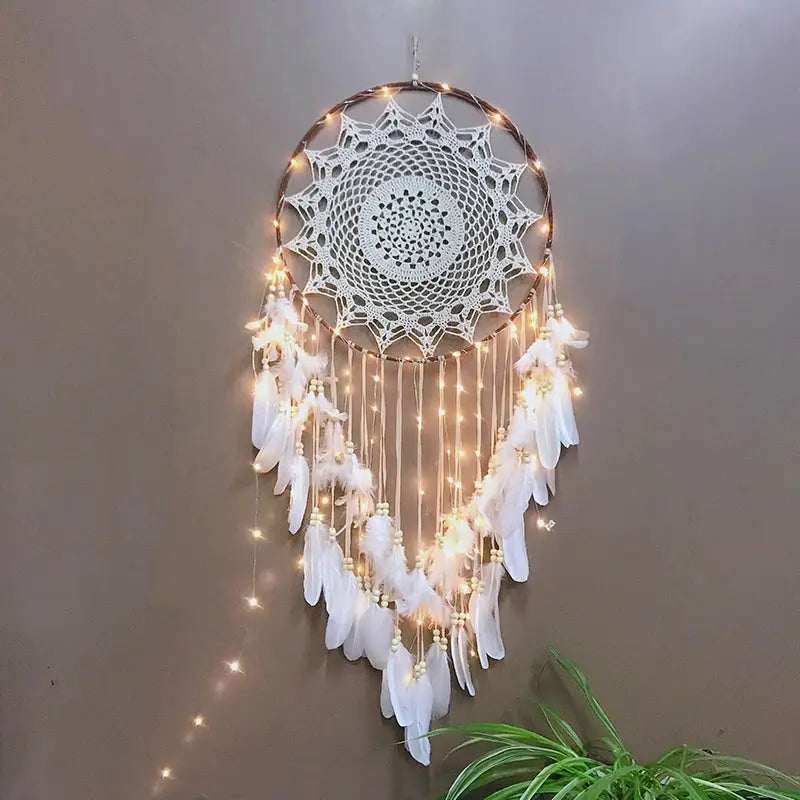 big dream catcher hanging/light decoration nordic decoration home girls room/nursery/kids decor dreamcatcher children room new 5 from PriceLows™
