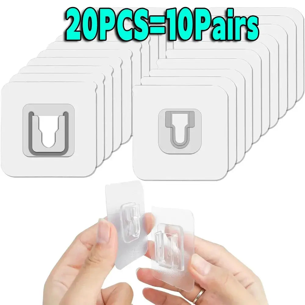 Double-Sided Adhesive Wall Hooks Hanger Strong Transparent Suction Cup Sucker Hooks Kitchen Bathroom Storage Plug Socket Holders from PriceLows™