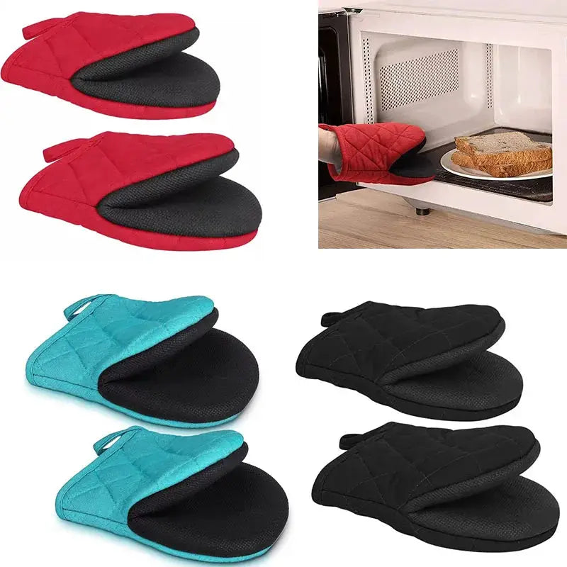 Oven Mitts | Heat Resistant 500°F | Non-Slip Silicone Lined | 2 Pack