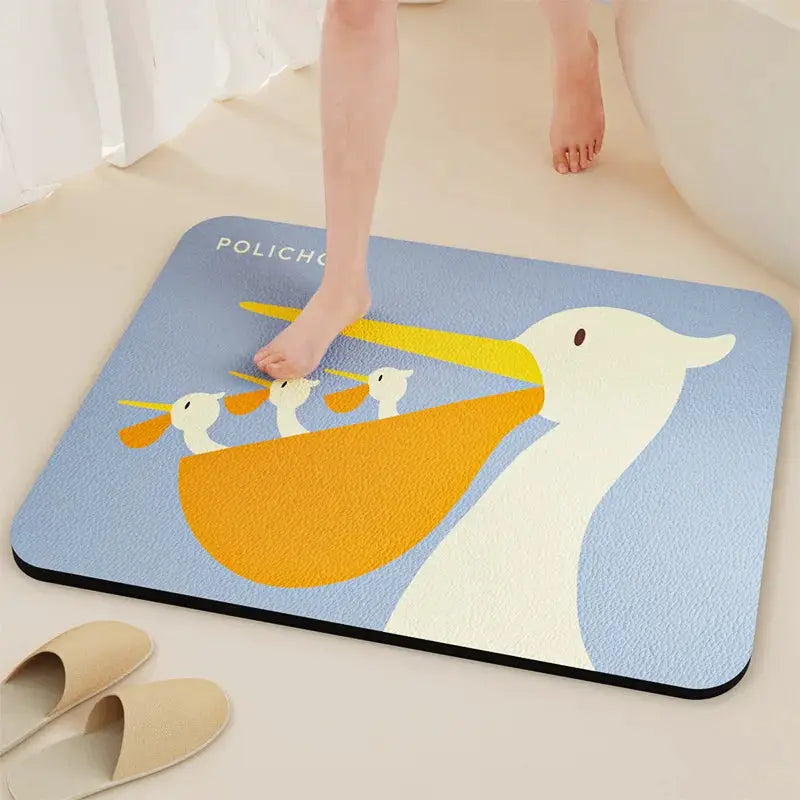 Diatomite Bath Mats Bathroom Absorbent Anti Slip Floor Mat Foot Carpet Quick Dry Shower Toilet Rug Doormat Washable from PriceLows™