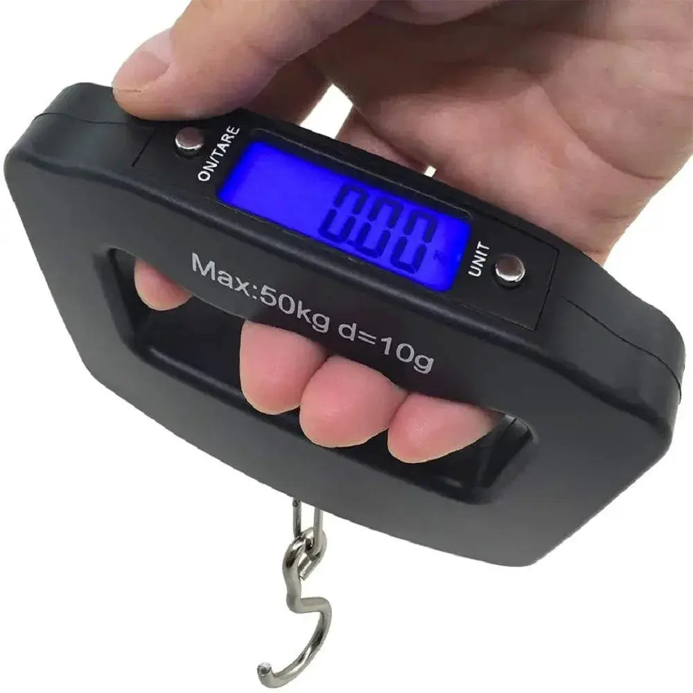 Digital Luggage Scale | 50Kg Capacity | Backlit Display | Portable Travel Hook
