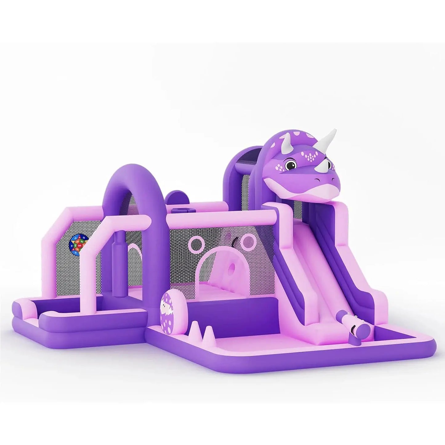 Large Inflatable Bounce House with Water Slide,Dinosaur Themed Jumping Castle for Kids Indoor/Outdoor Backyard,Fun-Quick Setup from PriceLows™