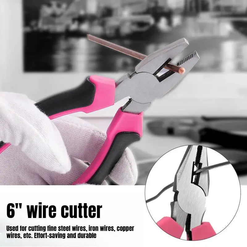 JUSTINLAU 13 Piece Pink Women's DIY Toolbox Home Toolbox Hexagonal Wrench Storage Screwdriver Daily Home Repair Tool Set from PriceLows™