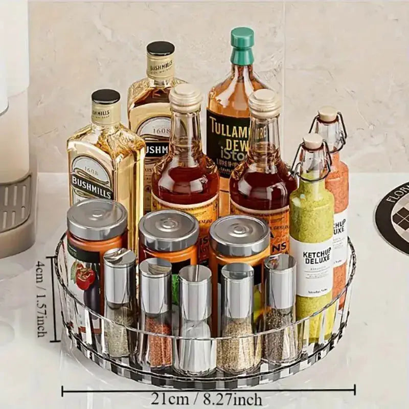360°Rotating Rotating Spice Rack Organizer For Bathroom Kitchen Countertop Easy Access and Efficient Storage Desktop Storage Box from PriceLows™