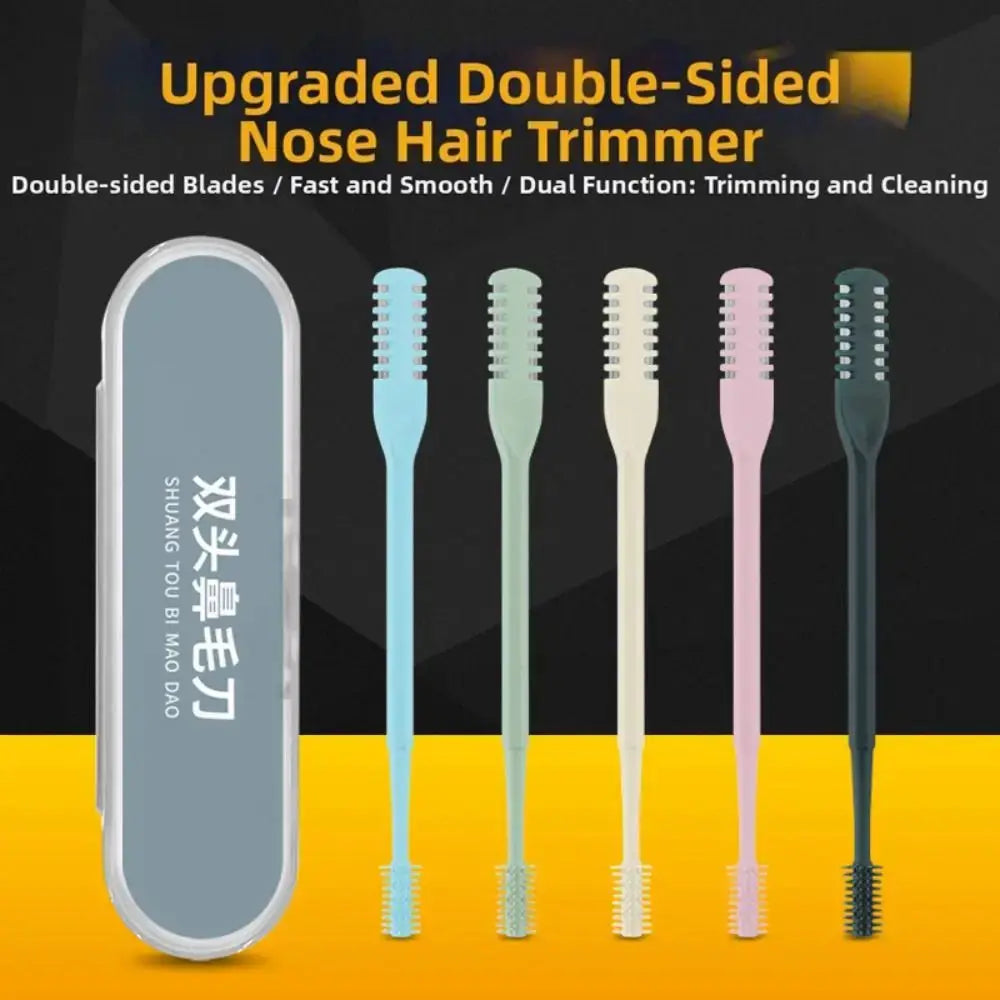 5Pcs Double Head Nose Hair Trimmer Washable 360° Rotating Hair Removal Tool with Box Safe Nose Hair Clippers Personal Grooming from PriceLows™