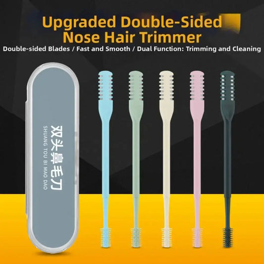 5Pcs Double Head Nose Hair Trimmer Washable 360° Rotating Hair Removal Tool with Box Safe Nose Hair Clippers Personal Grooming from PriceLows™