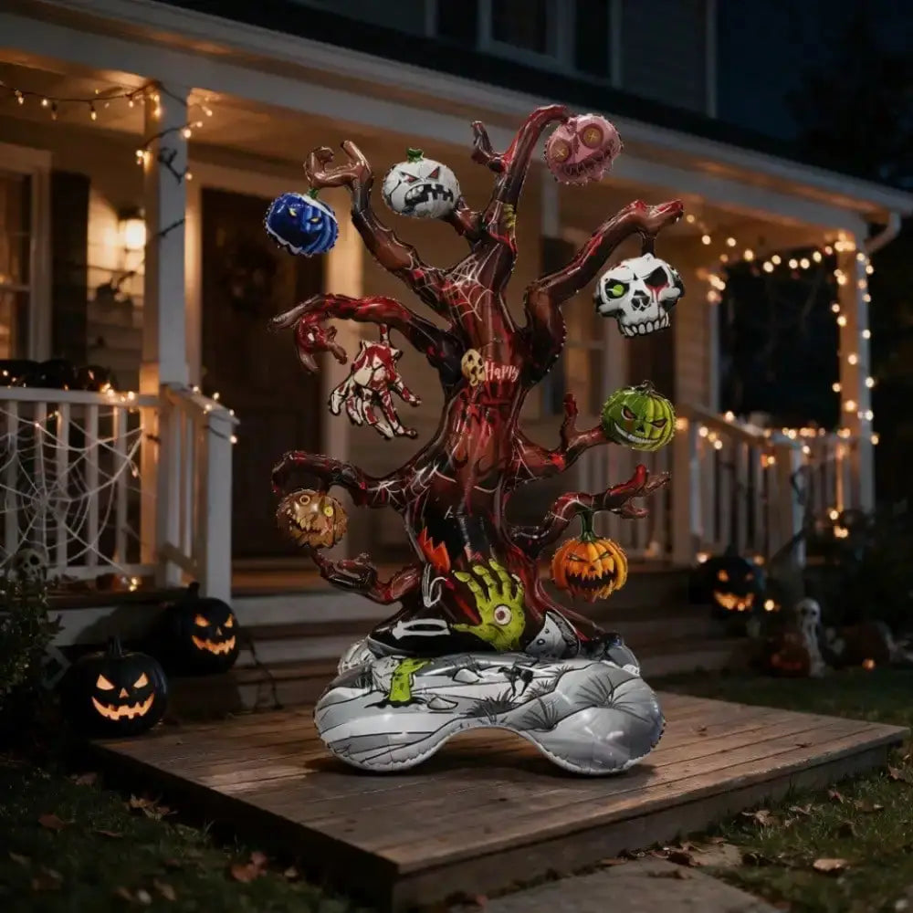 Standing Halloween Foil Balloon | 3D Self Standing | Spooky Tree Design