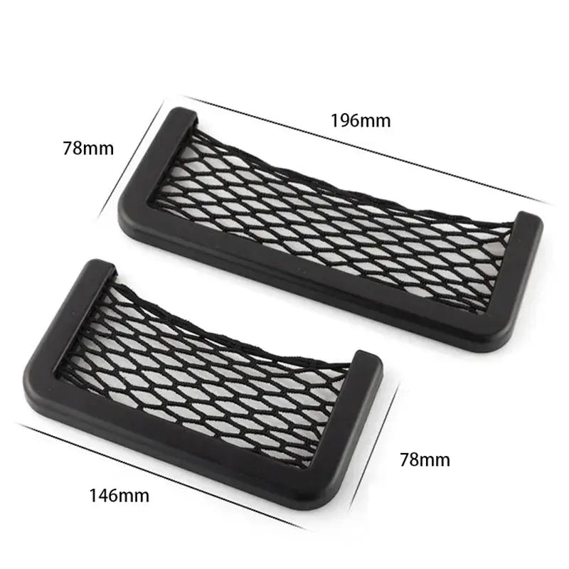 Car Organizer Mesh Storage Bag Net Pocket Mobile Phone Holder Auto Accessories Multi Function Car Storage Net Pocket from PriceLows™