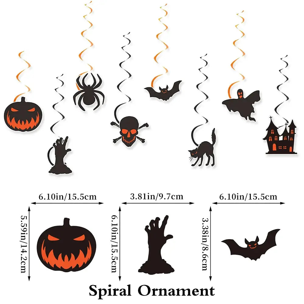 Halloween Decor Set | Paper Material | Hanging Items | Assorted Designs