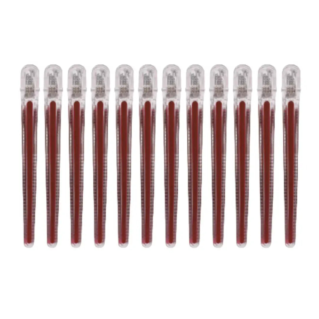 Pro Seamless Hair Clips | 12 Pcs Plastic Alligator Barbershop Styling Tools
