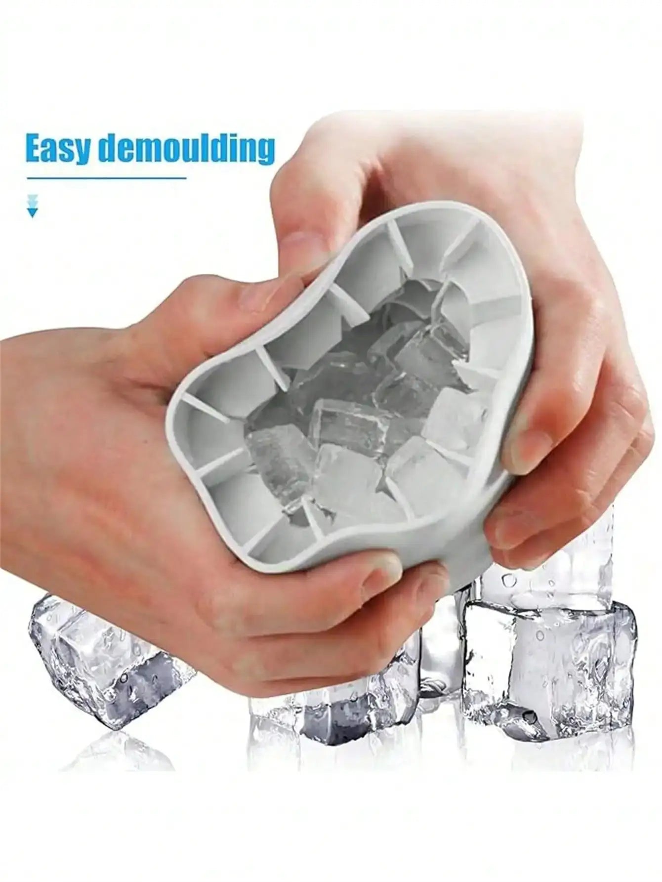 1pc/2pcs/3pcs Plastic Ice Cube Trays, Simple Bucket-Shaped Ice Maker Mold With Lid, Suitable For Kitchen from PriceLows™