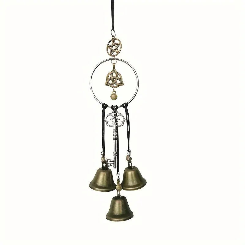 1pc witch bell doorknob hanging decorative wicker wind chime home decoration from PriceLows™