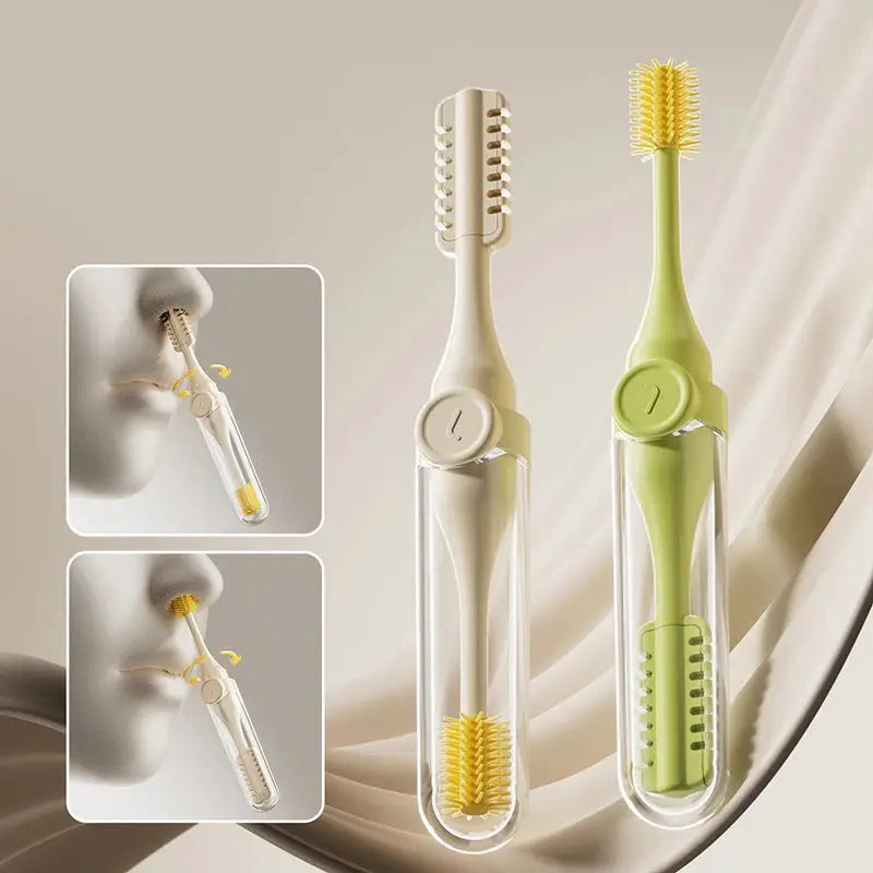 1pcs Double-Ended Nose Silicone Brush Manual Nose Hair Trimmer Portable Hair Scraper Shaving Nose Hair Neus Trimmer Men Ear Pick from PriceLows™