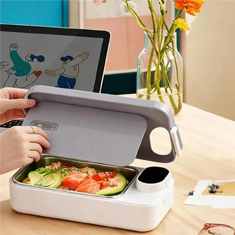B90B-Warmer Portable Electric Lunch Box With Stainless Steel Container Rechargeable For Adults Warm Functionality from PriceLows™