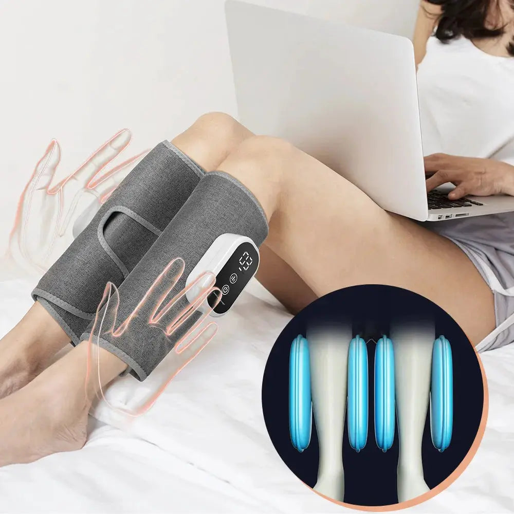 Air Pressure Leg Massager | 360 Degree Full Wrap | Heated Compression