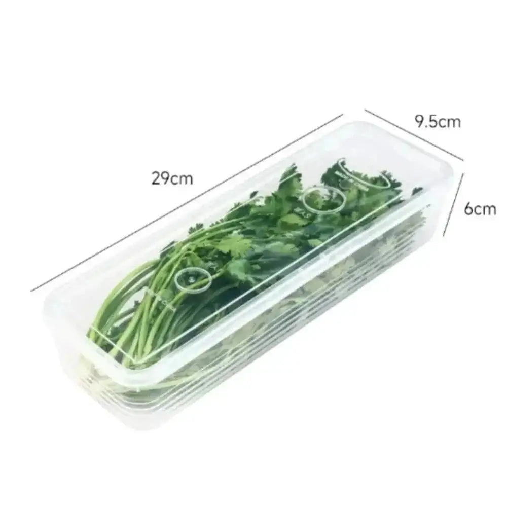 Rectangular Airtight Refrigerator Storage Containers Stackable Fresh-Keeping Transparent Boxes Kitchen Organizers for Fruits Veg from PriceLows™