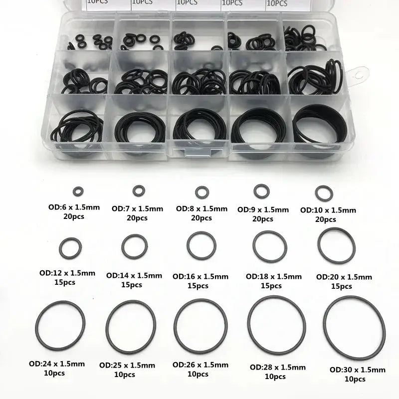 O Rings VMQ NBR 1.5/1.8/1.9/2.4/3.1mm Sealing Gaskets O-Ring Silicone Washer Rubber Oring Set Assortment Kit Set Box Ring from PriceLows™