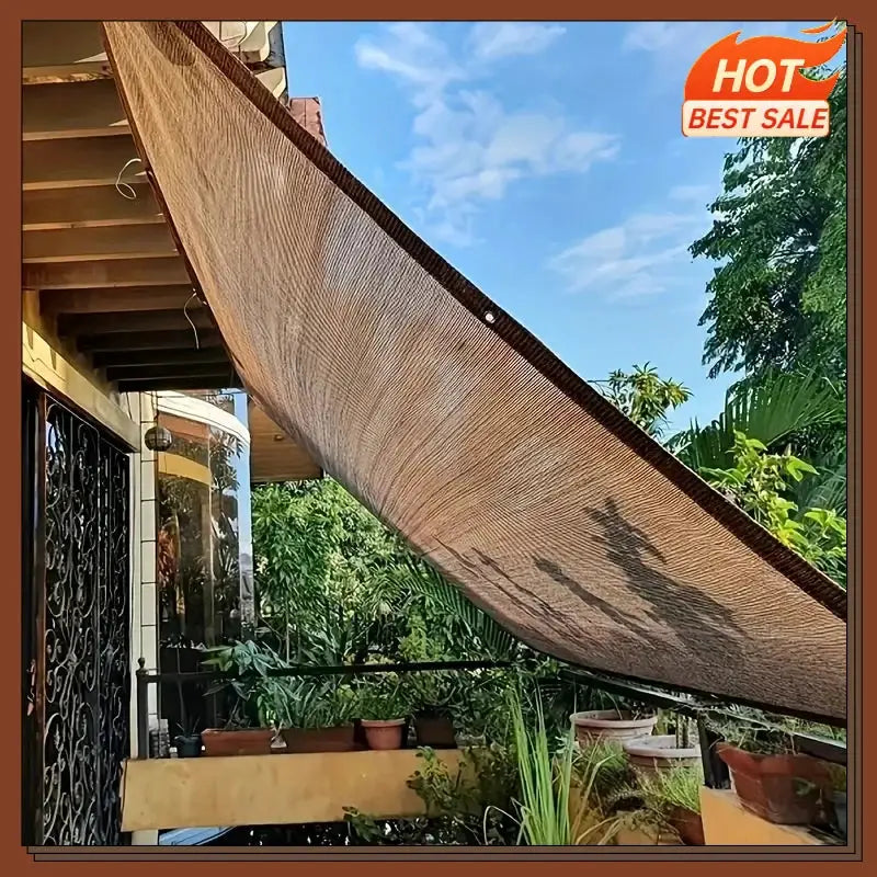 Outdoor Sun Shade Net | Durable Brown Canopy | UV Protection | Multiple Sizes