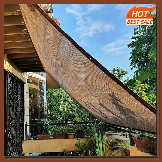 Outdoor Sun Shade Net | Durable Brown Canopy | UV Protection | Multiple Sizes