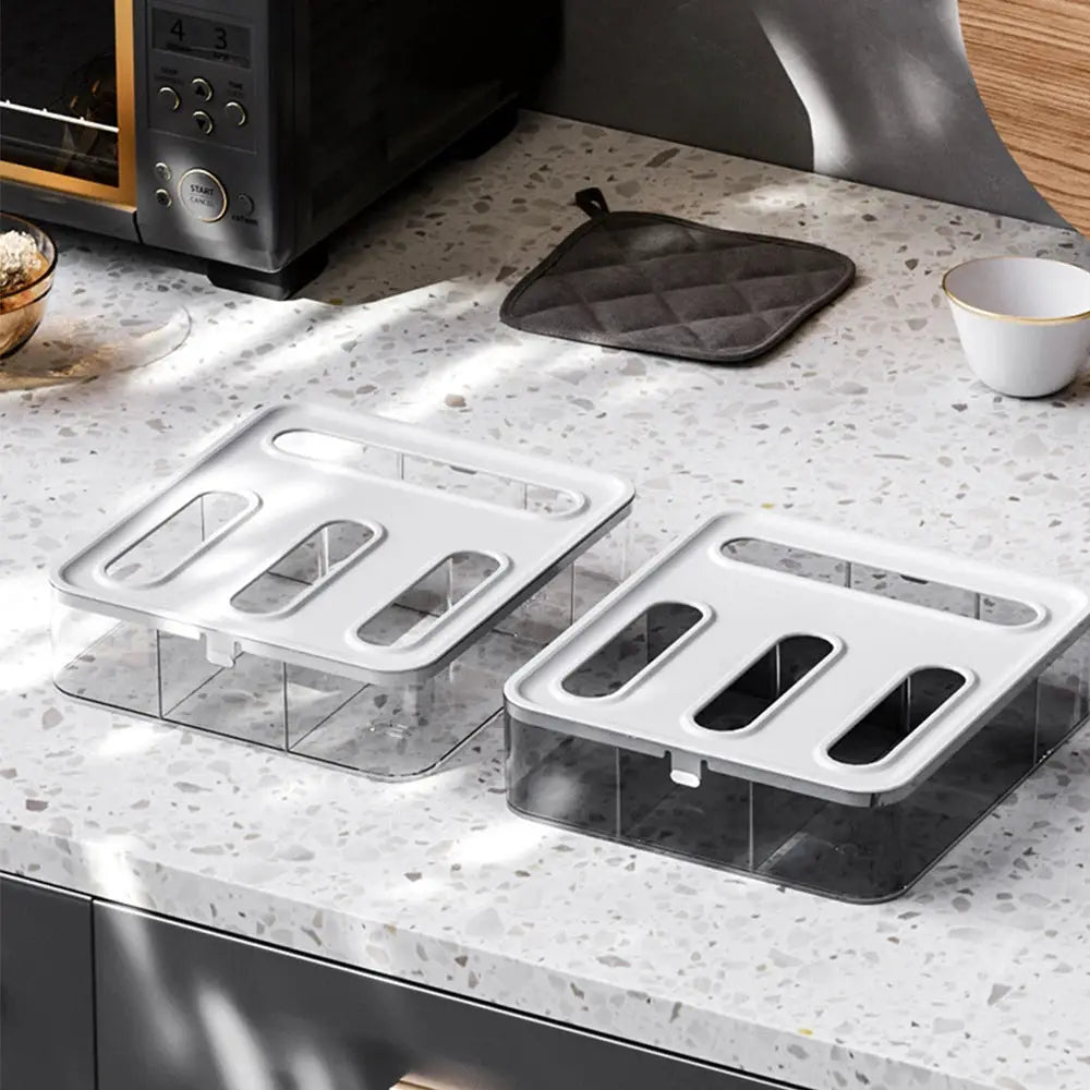 Drawer Organizer | Plastic | 4 Compartments | Ziplock Bag Organizer